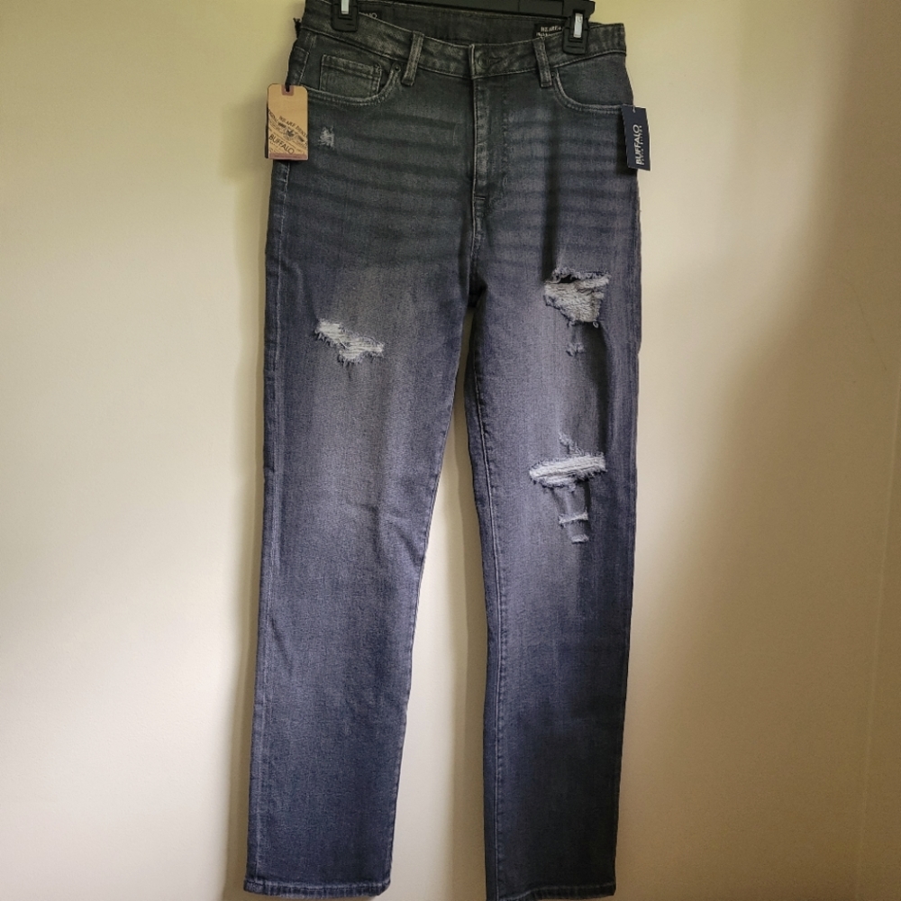 Buffalo David Bitton Authentic Gray High Rise Straight Jayden Jeans size 29